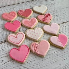 Pink Hearts Cookie Assortment
