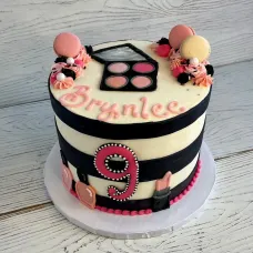 Sephora Themed Makeup Cake with Macarons