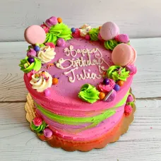 Neon Brights Birthday Cake — 6" (Serves 6-8) / Chocolate