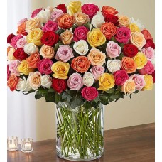 100 Premium Long Stem Assorted Roses