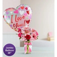 Fields of EuropeÂ® Romance with Jumbo Love Balloon (Small)