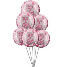 Girly Balloons (6-Mylar Balloons)