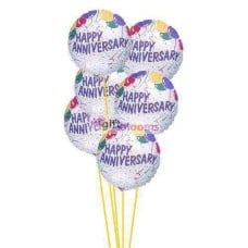 Anniversary wishes ballons (6 Mylar Balloons)