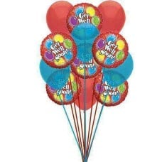 Get well Soon wishes (6 Latex and 6 Mylar Balloons)