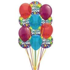 Ready to get well soon balloon (6 Latex and 6 Mylar Balloons)