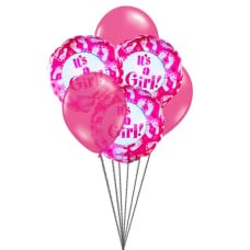 Pinkish balloons (4 Latex and 4 Mylar Balloons)