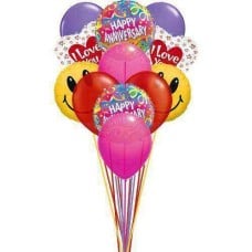 Lovely Anniversary Balloons (6 Latex and 6 Mylar Balloons)