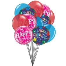 Birthday Greeting balloons (6 Latex and 6 Mylar Balloons)