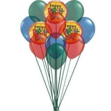 Bouquet of best birthday balloons (9 Latex and 3 Mylar Balloons)