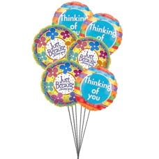 Thinking  in thoughts (6 Latex and 3 Mylar Balloons)