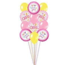 Lovely Balloons For Lovely Baby (6 Latex and 6 Mylar Balloons)