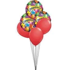 Simply 'Congratulation' (4 Latex and 4 Mylar Balloons)