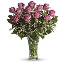 Make Me Blush - Dozen Long Stemmed Pink Roses (Standard)