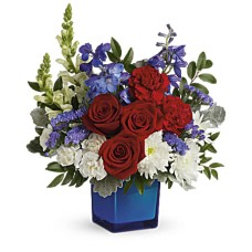 Red, White, & Blooms Bouquet (Standard)