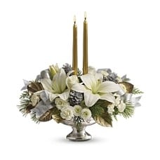 Giftblooms Silver And Gold Centerpiece (Standard)