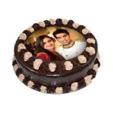 Eggless Chocolate Photo Cake