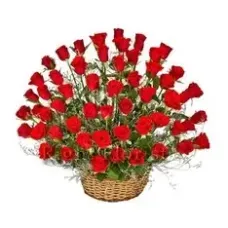 Basket Of 50 Red Roses (As Shown)