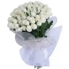 Bunch Of 40 White Roses (As Shown)