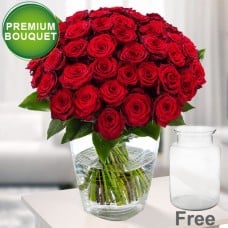 Premium Bouquet Paris with premium vase