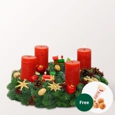 Wreath Oh Du FrÃ¶hliche (Ã˜ 35 cm) with 3 Ferrero Giotto