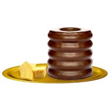 Pyramid Cake with fine dark chocolate coating