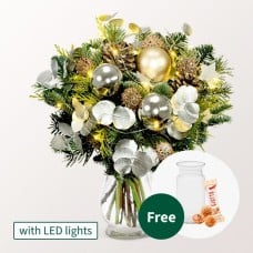 Flower Bouquet Winterleuchten with vase & 2 Ferrero Rocher