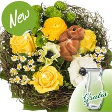 Flower Bouquet Osternest with vase