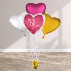 Helium Balloon Gift „Fur dich von Herzen“