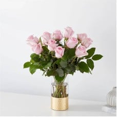 Picture Perfect Pink Rose Bouquet (Standard - 12 Roses)