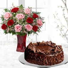Shades of Pink and Red With Flourless Chocolate Cake