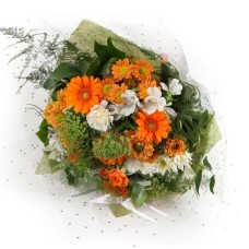 Orange & White Tied Bunch (Standard)