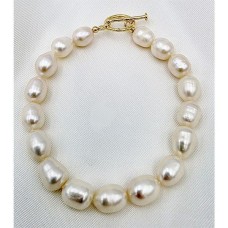 Baroque pearl bracelet- toggle clasp