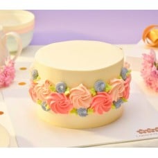 BUTTERCREAM ROSETTE RIBBON CAKE 1KG (2.2 LBS)