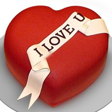 Love Msg Heart Cake - 2.2 Lbs