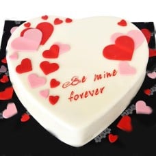 White Heart Love Ribbon Cake - 2.2 Lbs