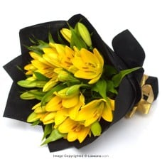 BUNCH OF YELLOW LILIES (5 STEMS)