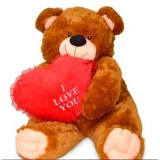 DOUBLE XL TEDDY WITH LOVE HEART