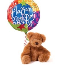 Birthday Balloon With Teddy Bear