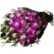 Purple Orchids In Bouquet