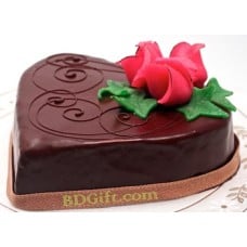 Skylark - 2.2 Pounds Chocolate Heart Cake
