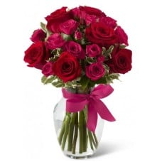 Red Roses In Vase