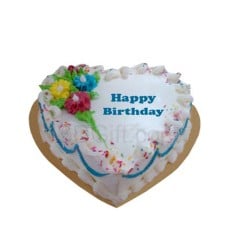 (29) 2.2 Pounds Vanilla Heart Cake