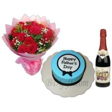 (09) Cake W/ Flowers & Juice