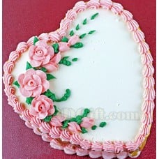 (50) 4.4 Pounds Vanilla Heart Cake