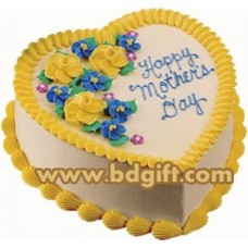(17) 3.3 Pounds Vanilla Heart Cake