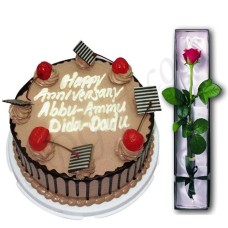 King's Sugar Free Cake W/ 1 piece Rose