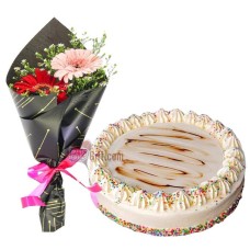 (0008) Vanilla Cake & Gerbera Combo