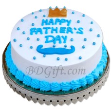 1 Pound Vanilla Round Shaped Customized Cake