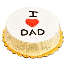 1 Pound Round Vanilla Customized Cake