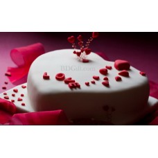 1 pound fondant heart shape vanilla cake